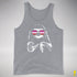 Pride Sloth Pink Lesbian Flag Sunglasses Premium Tank Top - Grey Heather