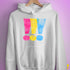 Pansexual Pride Exclamation Points Hoodie - White