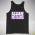 Assume Nothing Lesbian Labrys Pride Flag Premium Tank Top - Black
