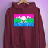 Polysexual Pride Pirate Flag Hoodie - Maroon