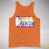 Assume Nothing LGBTQ Progress Pride Flag Premium Tank Top - Orange