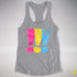 Pansexual Pride Exclamation Points Racerback Tank - Heather Grey