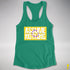 Assume Nothing Intersex Pride Flag Racerback Tank - Kelly Green