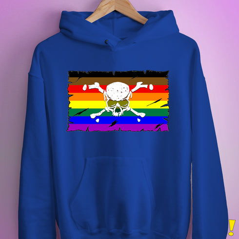 Philly LGBTQ Pride Pirate Flag Hoodie - Royal Blue