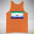 Gay Male Pride Pirate Flag Premium Tank Top - Orange
