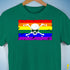 LGBTQ Rainbow Pride Pirate Flag Premium Unisex T-Shirt - Kelly Green