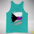 Demisexual Pride Flag Ripped Reveal Premium Tank Top - Teal