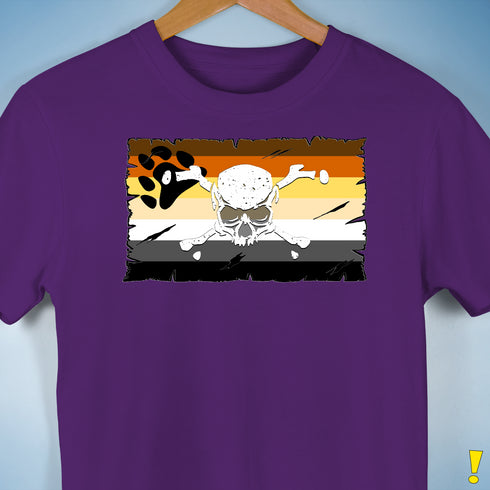 Bear Pride Pirate Flag Premium Unisex T-Shirt - Purple