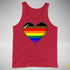 Philly LGBTQ Pride Pixel Heart Premium Tank Top - Red