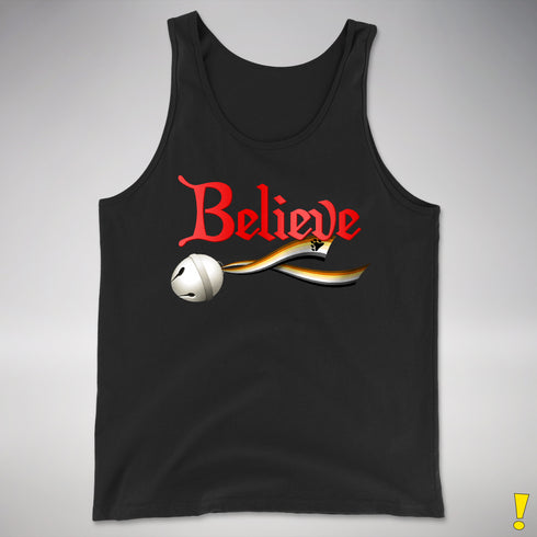 Believe Bear Pride Jingle Bell Premium Tank Top - Black