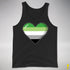 Aromantic Pride Pixel Heart Premium Tank Top - Black