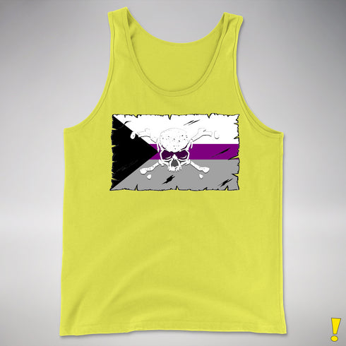 Demisexual Pride Pirate Flag Premium Tank Top - Neon Yellow