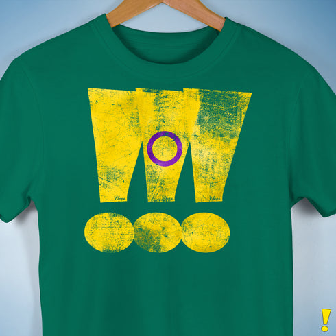 Intersex Pride Grunge Exclamation Points Premium Unisex T-Shirt - Kelly Green