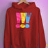 Pansexual Pride Exclamation Points Hoodie - Red