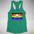 Philly LGBTQ Pride Pirate Flag Racerback Tank - Kelly Green