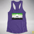Aromantic Pride Pirate Flag Racerback Tank - Purple