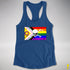Intersex Inclusive Progress Pride Pirate Flag Racerback Tank - Royal