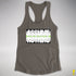 Assume Nothing Agender Pride Flag Racerback Tank - Dark Grey