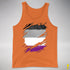 Asexual Pride Flag Ripped Reveal Premium Tank Top - Orange