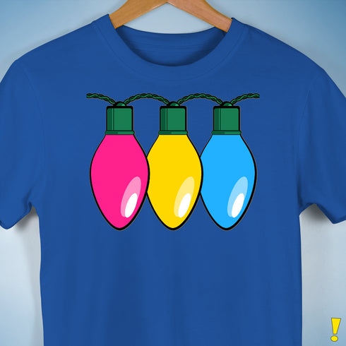 Pansexual Pride Christmas Lights Premium Unisex T-Shirt - Royal Blue