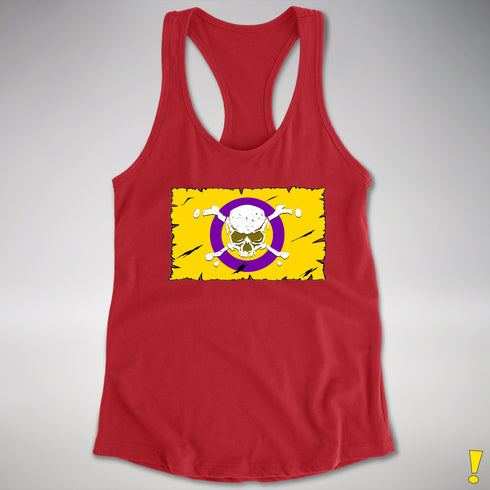 Intersex Pride Pirate Flag Racerback Tank - Red