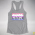 Assume Nothing Genderfluid Pride Flag Racerback Tank - Heather Grey