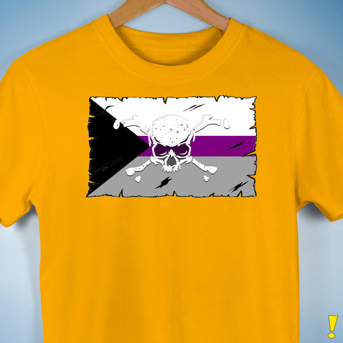 Demisexual Pride Pirate Flag Premium Unisex T-Shirt - Gold
