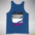 Asexual Pride Flag Ripped Reveal Premium Tank Top - Royal Blue