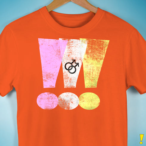 Twink Pride Grunge Exclamation Points Premium Unisex T-Shirt - Orange