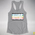 Assume Nothing Queer Pride Flag Racerback Tank - Heather Grey