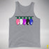 Genderfluid Pride Christmas Lights Premium Tank Top - Grey Heather