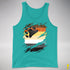 Bear Pride Flag Ripped Reveal Premium Tank Top - Teal