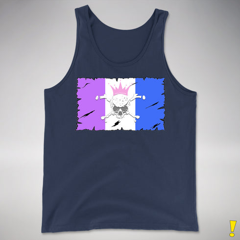 Drag Pride Pirate Flag Premium Tank Top - Navy