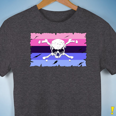 Omnisexual Pride Pirate Flag Premium Unisex T-Shirt - Dark Grey Heather