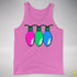 Polysexual Pride Christmas Lights Premium Tank Top - Neon Pink