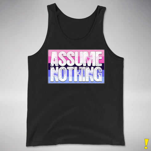 Assume Nothing Omnisexual Pride Flag Premium Tank Top - Black