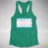 Assume Nothing Transgender Pride Flag Racerback Tank - Kelly Green