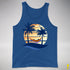 Philly LGBTQ Pride Hammock Summer Beach Sunset Premium Tank Top - Royal Blue