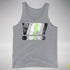 Agender Pride Grunge Exclamation Points Premium Tank Top - Grey Heather