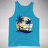 Demisexual Pride Hammock Summer Beach Sunset Premium Tank Top - Neon Blue
