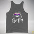 Pride Sloth Genderfluid Flag Sunglasses Premium Tank Top - Deep Heather