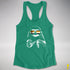 Pride Sloth Bear Pride Flag Sunglasses Women's Racerback Tank - Kelly Green