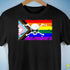 LGBTQ Progress Pride Pirate Flag Premium Unisex T-Shirt - Black