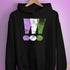 Genderqueer Pride Exclamation Points Hoodie - Black