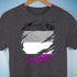 Asexual Pride Flag Ripped Reveal Premium Unisex T-Shirt - Dark Grey Heather