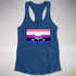 Genderfluid Pride Pirate Flag Racerback Tank - Royal