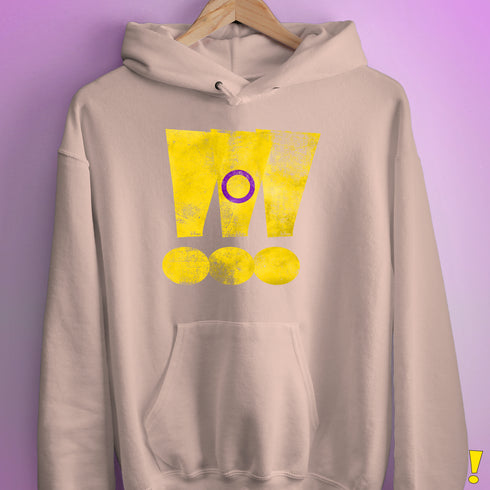 Intersex Pride Grunge Exclamation Points Hoodie - Light Pink