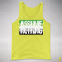 Assume Nothing Aromantic Pride Flag Premium Tank Top - Neon Yellow