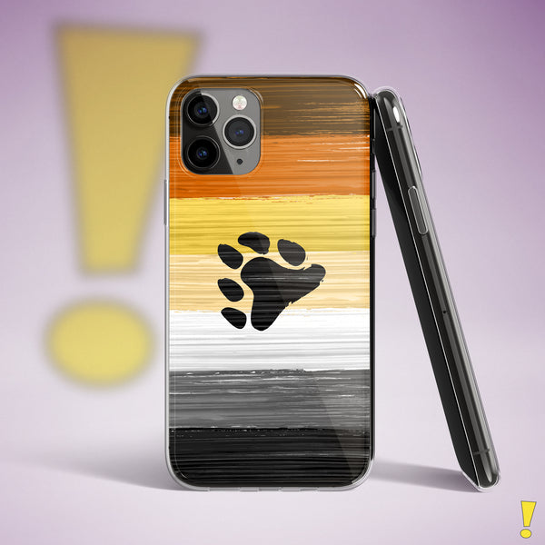Bear Pride Flag Paint Strokes Clear Case for iPhone®