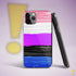 Genderfluid Pride Flag Paint Strokes Clear Case for iPhone®